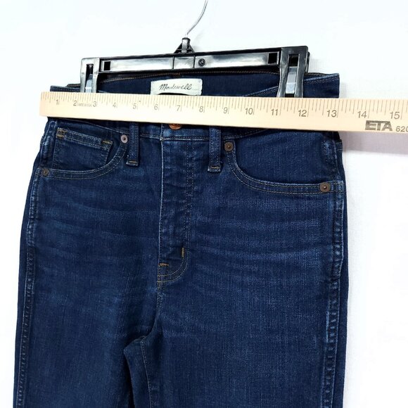 Madewell Jeans Size 25 Womens 10" High-Rise Skinny Dark Wash Stretch Slimming - Picture 3 of 13